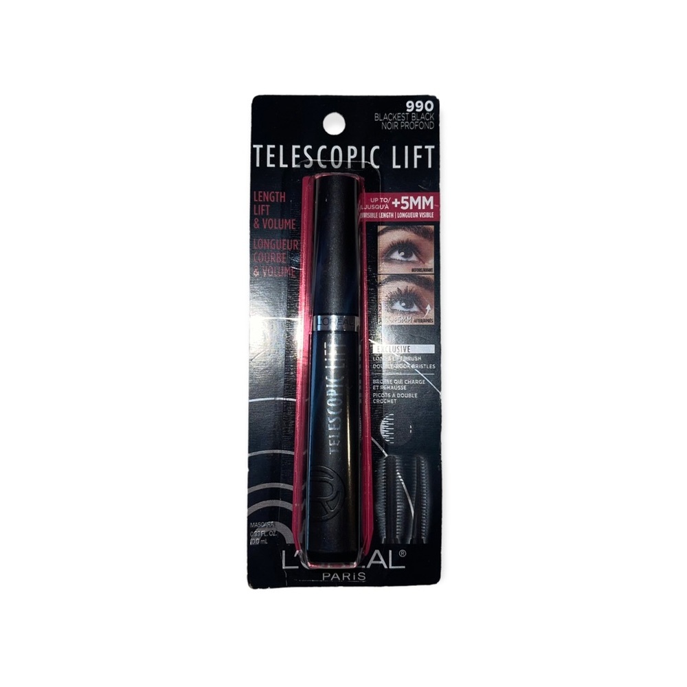 LOREAL Blackest Black Telescopic Lift Mascara NWT